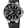 Oris Oris Aquis Date Calibre 400 01 733 7732 4134-07 4 21 64FC  01 733 7732 4134-07 4 21 64FC механические мужские часы черный циферблат, браслет каучук — вид спереди
